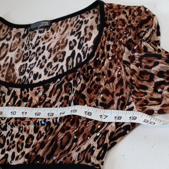 JTB leopard print tie back medium 19" pit - Picture 10 of 13